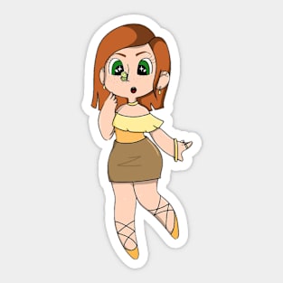 Autumn Girl Sticker